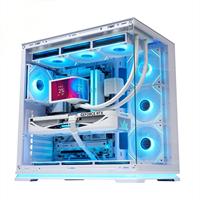 Caja de computadora SAMA PC de vidrio templado ATX CPU Gaming Gabinete de PC de escritorio Chasis de computadora con pantalla