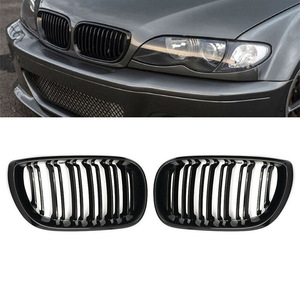 Calandre BMW 2002-2005 Série 3 E46 Noir Brillant Ligne Simple pour Amélioration et Rétrofit - Product Image 1