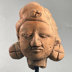 Red - Clay Custom Buddha Statue Earthy Ornaments Pottery - Like Crafts Rustic Decoration