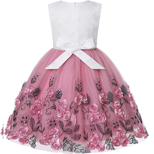 A9 sin mangas dama de honor boda <span class=keywords><strong>princesa</strong></span> niños arco cumpleaños bola fiesta espectáculo noche lavanda Rosa vestidos suaves para niñas - Product Image 2