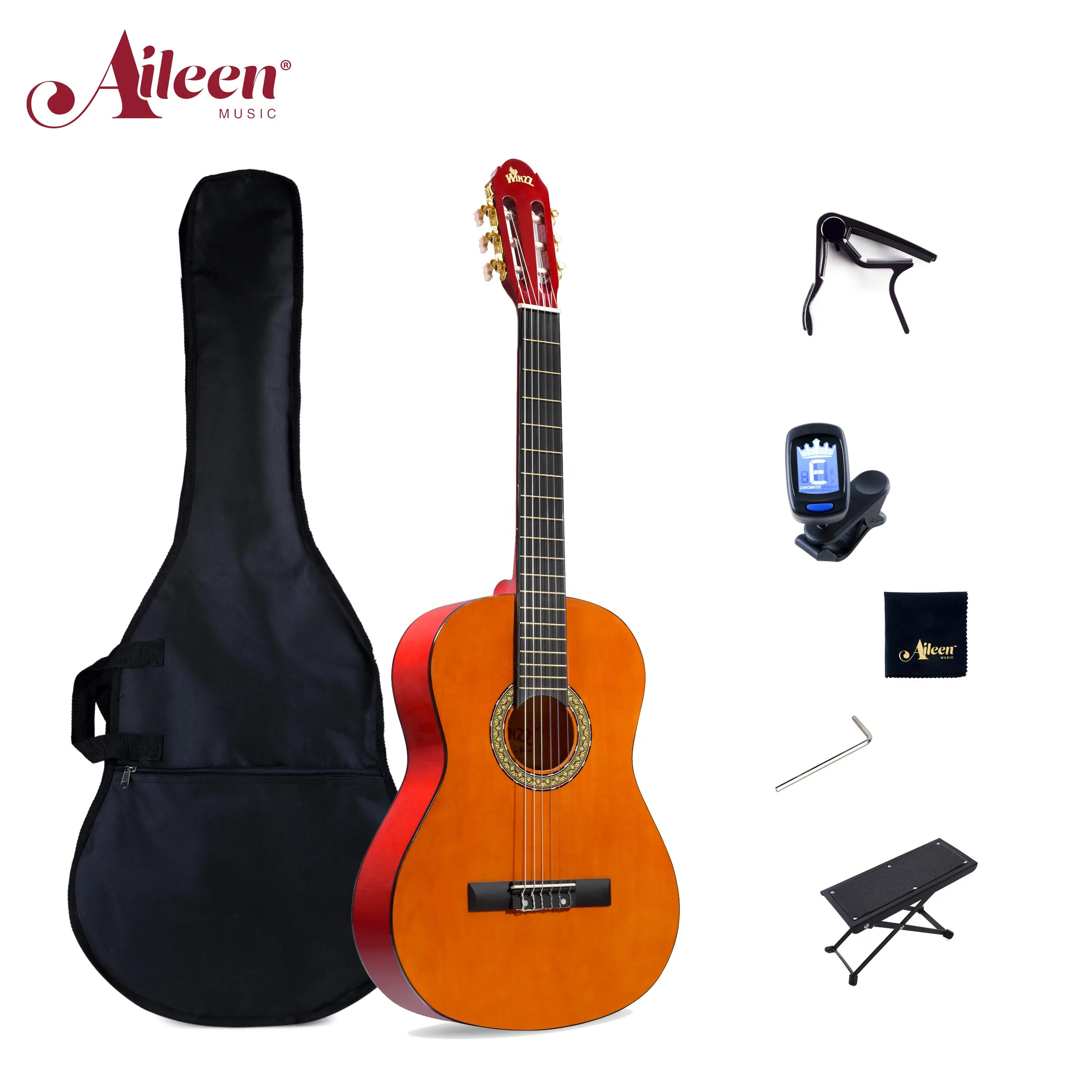 Guitar Musical Instrument AileenMusic Musical Instruments Wholesale China Wooden 39" Classical Guitars Kit AC851