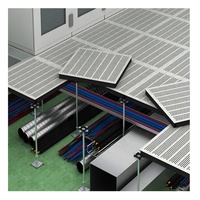 55% Data Center Steel Airflow Perforé Moderne Antistatique Salle d'ordinateurs Plancher d'accès surélevé