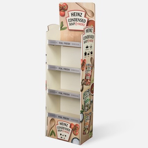 ชั้นวางสินค้าแบบตั้งพื้นสำหรับร้านค้า ทำจากกระดาษแข็ง รีไซเคิลได้ พิมพ์ลายได้ตามต้องการ เหมาะสำหรับวางสินค้า POP ขนม และสินค้าปลีกอื่นๆ แบบพกพา - Product Image 2