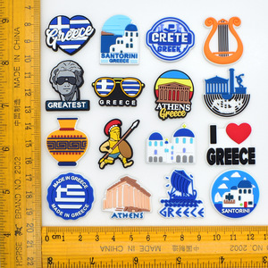 Breloque de chaussure en PVC souple pour sabots, souvenir de voyage en Grèce, accessoire DIY, Santorin, Acropole, drapeau, vase, harpe, décoration de chaussures Grèce - Product Image 3