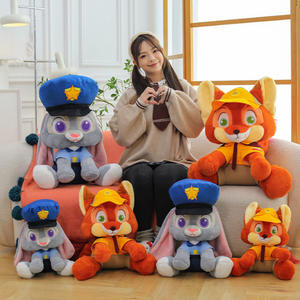 Peluche de Nick Fox de Zootopia, Muñeco de Peluche de <span class=keywords><strong>Judy</strong></span> en Posición Sentada con Relleno de Algodón PP, Regalo de Cumpleaños para el Mejor Amigo - Product Image 1