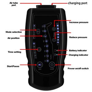 Bottes de compression d'air pour le corps entier, sans fil, portables, 250 mmHg, soulagement des œdèmes, 8 chambres, massage à air, pressothérapie, bottes de récupération - Product Image 4