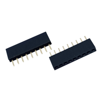 Connecteur femelle à 9 broches, pas de 2,54 mm, simple rangée, broches droites, équivalent ESW-1, fabricant BOM
