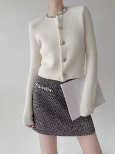 <span class=keywords><strong>เสื้อ</strong></span>โค้ทคาร์ดิแกนผ้าวู<span class=keywords><strong>ล</strong></span>ถักเปิดไหล่สำหรับผู้หญิงเสื้อโค้ทคาร์ดิแกนขนสัตว์ถักไห<span class=keywords><strong>ล</strong></span>่สำหรับผู้หญิงงานแฮนด์เมดสไต<span class=keywords><strong>ล</strong></span>์ฝรั่งเศส - Product Image 3