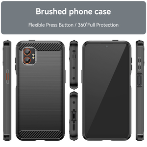 Para <span class=keywords><strong>Samsung</strong></span> Xcover 7 Pro Phone Case, Brushed Line Carbon Fiber Grain Slim Soft TPU Mobile Cover para <span class=keywords><strong>Samsung</strong></span> <span class=keywords><strong>Galaxy</strong></span> XCover 7 Pro - Product Image 2