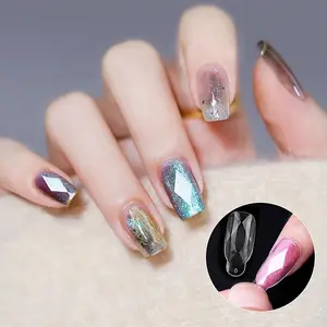 120 Cái Báo Chí Aquarium 23-31 Mét Thêm Nail Mẹo Vuông Gốm Asianail 12 Lưới Vỏ Bigl Clip Stilett Trắng Nhà Sản Xuất Mới