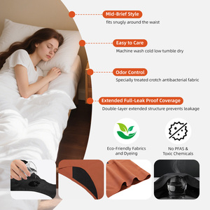 Aidingcare Culotte menstruelle réutilisable à coupe haute pour <span class=keywords><strong>flux</strong></span> <span class=keywords><strong>léger</strong></span> à abondant - Product Image 4