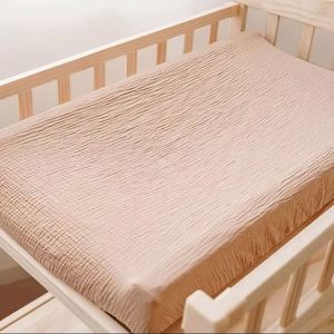 Neutral Color Soft and Breathable Muslin Baby <b>Changing</b> <b>Pad</b> <b>Covers</b> for Boys Girls - Product Image 1