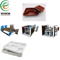 Automatische, hoog-efficiënte inline thermoformmachine voor de productie van plastic wegwerp bento trays met meerdere compartimenten