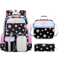 Ensemble de 3 sacs d'école personnalisés avec logo pour enfants, sac à dos pas cher pour garçons et filles avec boîte à lunch et trousse à crayons, vente en gros OEM