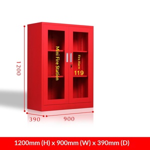 Armario para extintores de incendios personalizable, mini estación de bomberos, armario rojo de acero para almacenamiento de extintores para escuelas, hospitales y oficinas. - Product Image 3