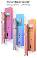 Crayon Eyeliner Gel Pailleté Imperméable, Noir Longue Tenue Anti-Bavures pour Maquillage des Yeux Ailés, Formule Chimique