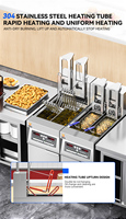 Friteuse de poulet à double panier à deux réservoirs Fryer16L Machine à frire électrique de cuisine commerciale avec moteur de minuterie Nouveau produit