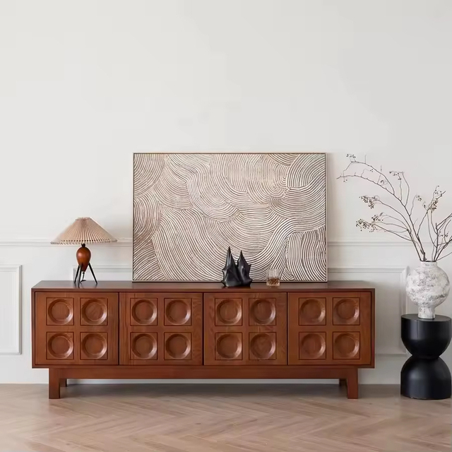 Modern European Design Simple Wooden TV Stand with Storage for Living Room & Hotel Furniture