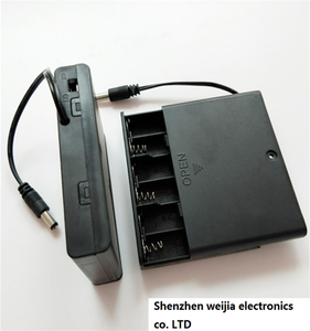 Boîtier de support de batterie étanche <span class=keywords><strong>9V</strong></span> 6AA avec couvercle et interrupteur et prise cc - Product Image 3