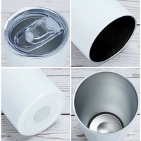 Gobelet droit en acier inoxydable 304 de 20 oz pour sublimation, en vrac, avec couvercle et paille, lot de 25/50, entrepôt USA