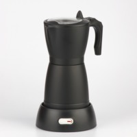 Noir mat électrique café expresso moka maker 3-6 Tasses de qualité alimentaire prix usine
