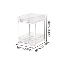 Organiseur multifonction QS3C de haute qualité pour la maison et la cuisine, tiroirs de rangement, organisateurs sous l'évier à 2/3 niveaux, étagères de rangement