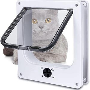 <span class=keywords><strong>Porte</strong></span> <span class=keywords><strong>pour</strong></span> animaux de compagnie résistante aux intempéries avec système de verrouillage 4 directions, entrée-sortie contrôlable, en plastique acrylique durable <span class=keywords><strong>pour</strong></span> chats, chiens, lapins, salon - Product Image 4