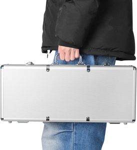 Étui de protection en aluminium avec plateaux pour tuiles de mahjong (tuiles non incluses, 2 pièces/ensemble, taille applicable 1,2 * 0,9 * 0,5 pouces) - Product Image 6