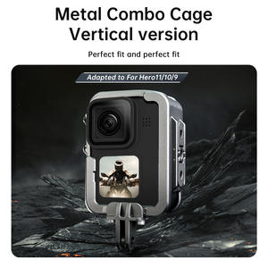 Cage en aluminium Telesin, cage vidéo en métal, <span class=keywords><strong>cadre</strong></span> de protection pour caméra GoPro 11/10/9 - Product Image 2