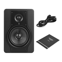 Paire d'enceintes de studio professionnelles Rayco D5 5 pouces à deux voies en bois, portables et durables pour l'utilisation en studio et l'enregistrement musical