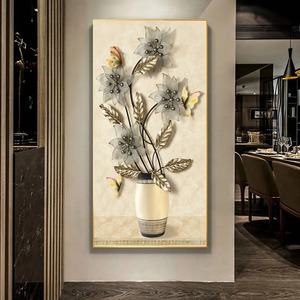 רטרו פרפר פרח בד אמנות תמונות וינטג פוסטר והדפסים עבור סלון קישוט קיר שמן ציור פרח - Product Image 3