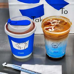 แก้วกาแฟกระดาษคราฟท์สองชั้น พิมพ์โลโก้ ขายส่ง แก้วกระดาษใช้แล้วทิ้ง 8 ออนซ์ สำหรับบริการส่งเครื่องดื่ม - Product Image 2