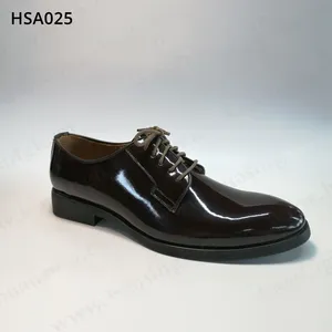 LXG,formal social occasion lace-up style men office shoes shining leather upper brown dress shoes oxford HSA025
