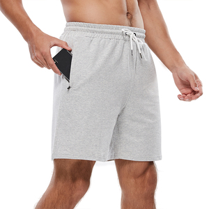 Pantalones cortos deportivos de secado rápido Anti-UV de lona media vintage personalizados de fabricante para hombre poliéster/algodón gris baloncesto correr - Product Image 2