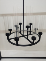 Nouveau Style Chaud Noir Cristal Candélabre Table Décor Lustres Bougeoir Avec Support De Mariage Pièce Maîtresse