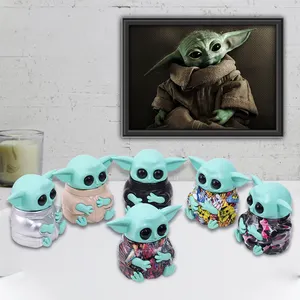 Creative 3D Cute Design 2 in 1 Herb Grinder Cartoon YoDa Herb Grinder 3 Parts Tobacco Smoking Accessories Spice Grinder