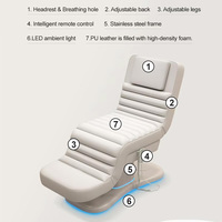 Moderne 3-Motoren Elektrische Massageliege aus Holz für Salon, Spa, Gesichtsbehandlung und Wimpernverlängerung mit Luxus-Design