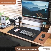 Tapis de bureau en feutre de cuir PVC souple, épaisseur 3 mm, antidérapant, protection de table, grand tapis de souris 300 mm x 700 mm pour le bureau, la maison, l'école