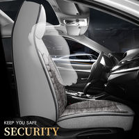 Accessoire intérieur d'absorption d'humidité, housses de coussins de siège de taille universelle en lin respirant, ensemble complet pour voiture