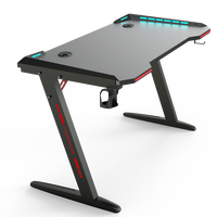 Meja Gaming Hot Sale dengan Lampu LED RGB Meja Komputer untuk Gamer