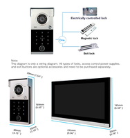 Videoportero Inteligente WiFi de 10.1 Pulgadas, 1080P AHD, 2MP, 4 Cables, IP65 Impermeable, Sistema de Intercomunicación para 4 Unidades, Audio Bidireccional