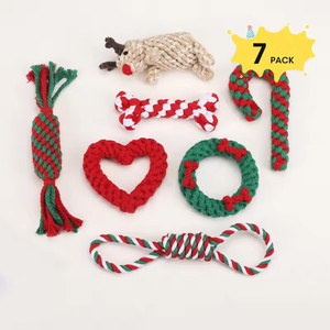 Jouet à mâcher pour chien en corde de coton, cadeau de Noël pour chien - Product Image 5