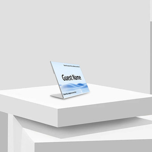 Tùy chỉnh nghiêng Acrylic giữ dấu | rõ ràng hình chữ L nhựa hiển thị đứng | bàn Tên tag đứng cho văn phòng, cuộc họp, triển lãm - Product Image 4