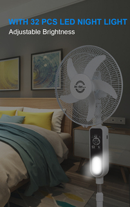 Ventilateur électrique portable JMD Supplier 16 18 pouces, ventilé, bon <span class=keywords><strong>prix</strong></span>, avec panneau solaire, batterie rechargeable, ventilateur sur pied - Product Image 6