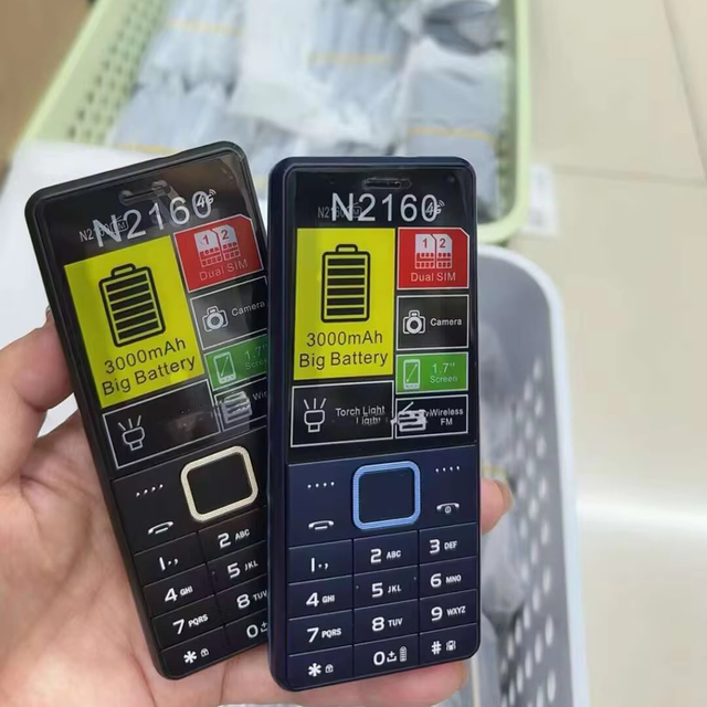 N2160 Low Price Keypad Mobile Phone Dual SIM Built-in Flashlight Long Standby Basic Cellphone for South America
