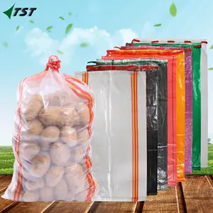 Transparente zyklische Tasche Recycled Plastic White pp gewebte Netz tasche zum Verpacken von Kartoffeln Karotten Zwiebeln für den philippi nischen Markt