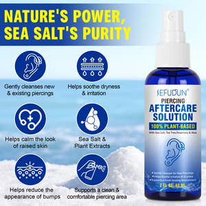 SEFUDUN 60ml Piercing Aftercare Spray Ear Piercing <strong>Cleaner</strong> Nose Septum <strong>Belly</strong> Button Cartilage Piercing Aftercare Solution - Product Image 6