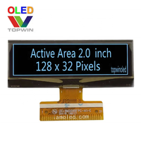 Fuente de la fábrica 2,0 "2,0 pulgadas 128x32 de baja potencia mini panel de la pantalla de oled con I2C SPI interfaz paralela ssd1309 2,3''