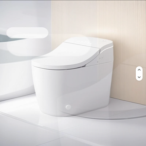 Sanitari Moderni per Bagno: WC Intelligente in Ceramica Monoblocco con Scarico Automatico a Pavimento, Sedile Riscaldato e Telecomando - Product Image 1