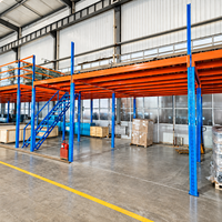 Structure en acier pour mezzanine d'entrepôt à 2 niveaux, pour optimiser l'utilisation de petits espaces d'entreposage